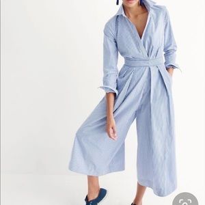 🦋HP🦋 J Crew striped wide legged jumpsuit, Size 2